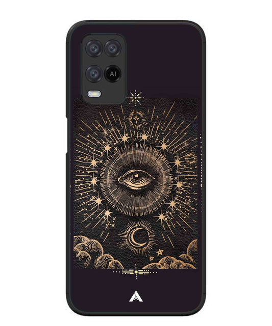 Illuminating Eye Metal Back Cover Phone Case for Oppo A54