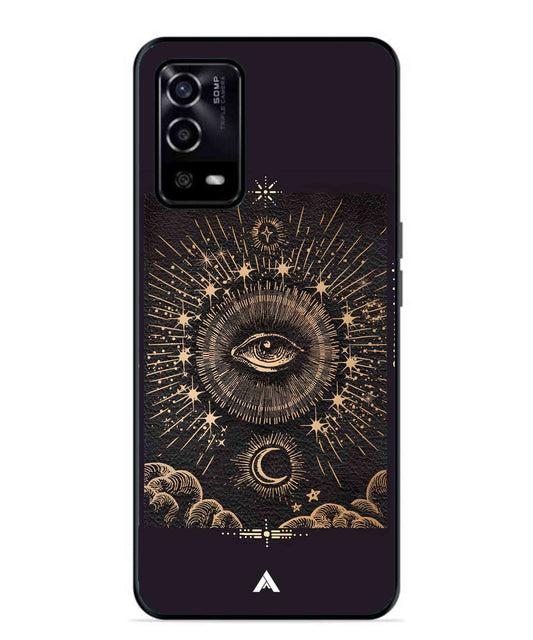 Illuminating Eye Metal Back Cover Phone Case for Oppo A55
