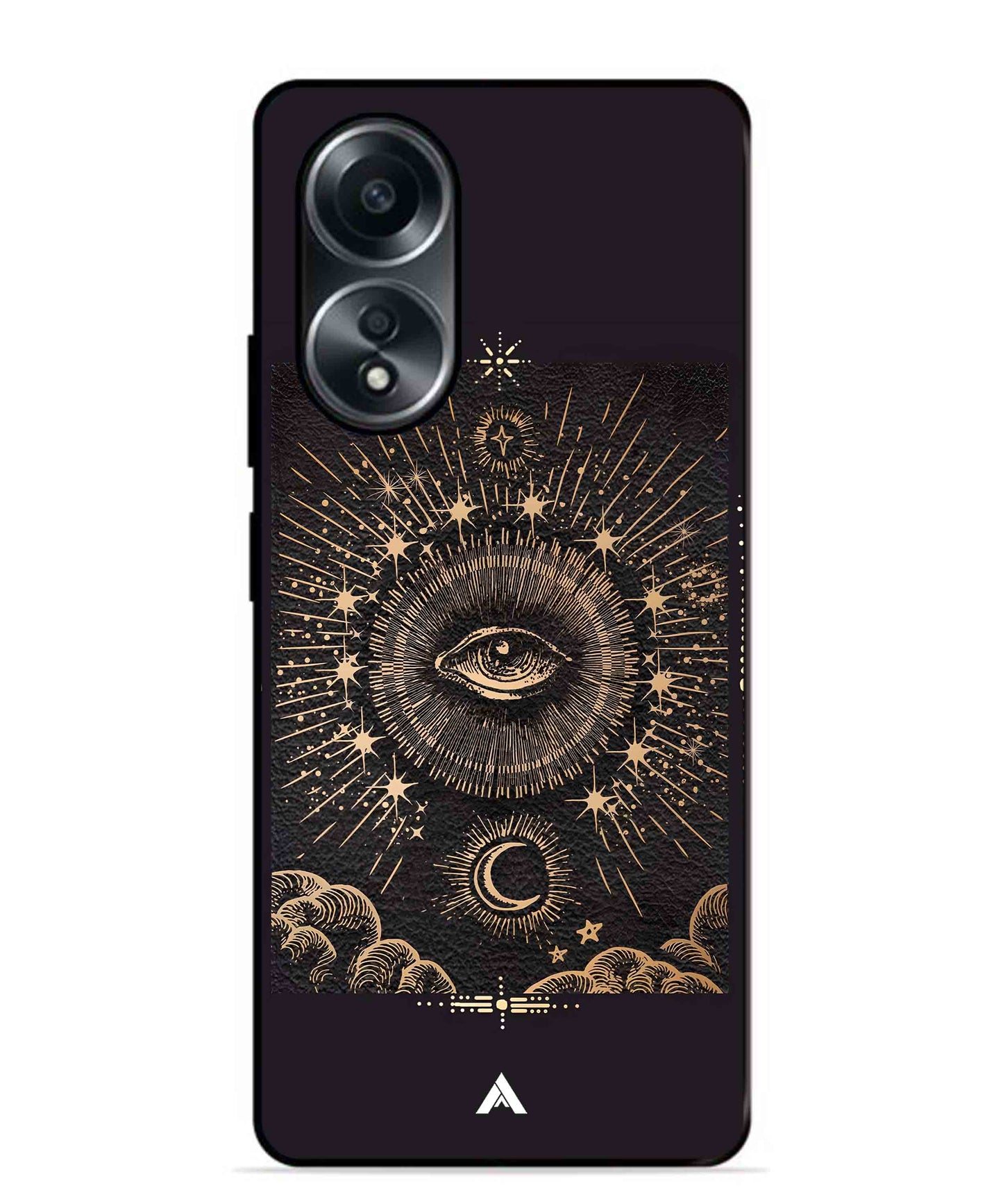 Illuminating Eye Metal Back Cover Phone Case for Oppo A58
