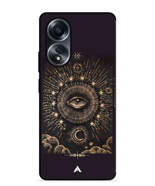 Illuminating Eye Metal Back Cover Phone Case for Oppo A58