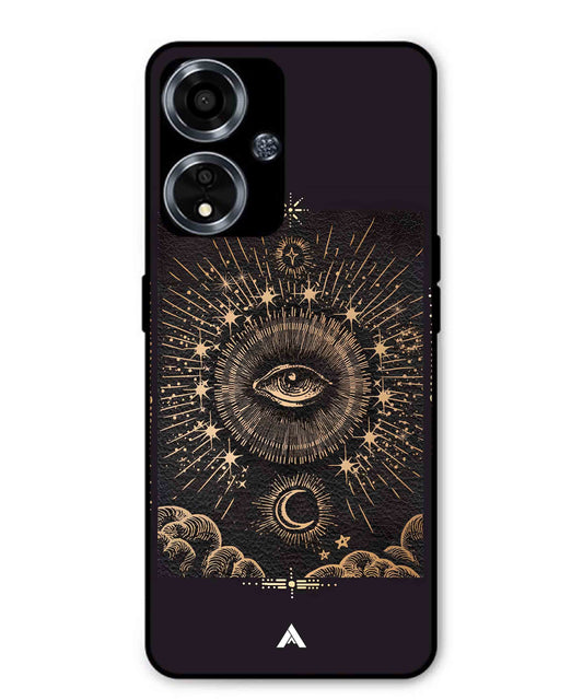 Illuminating Eye Metal Back Cover Phone Case for Oppo A59