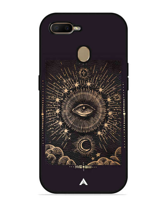 Illuminating Eye Metal Back Cover Phone Case for Oppo A5s