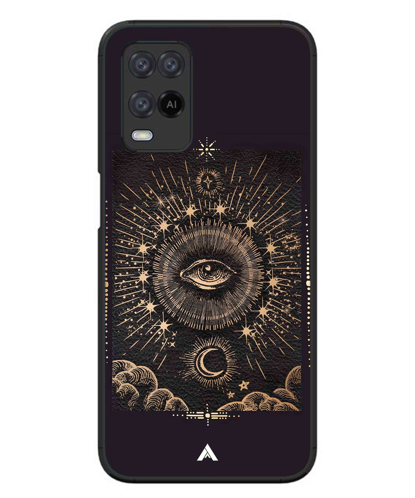 Illuminating Eye Metal Back Cover Phone Case for Oppo A74