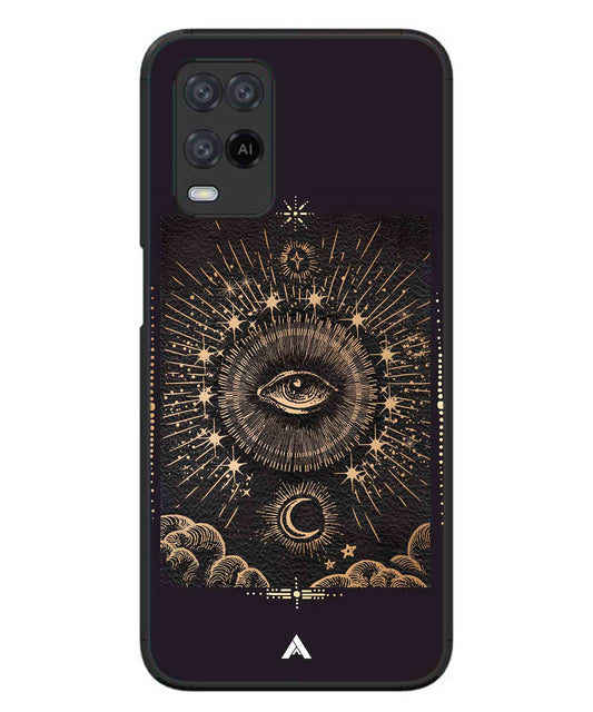 Illuminating Eye Metal Back Cover Phone Case for Oppo A74
