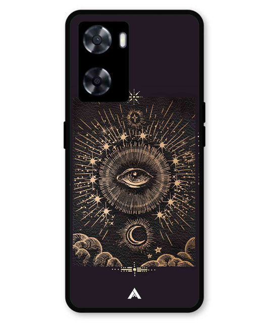 Illuminating Eye Metal Back Cover Phone Case for Oppo A77