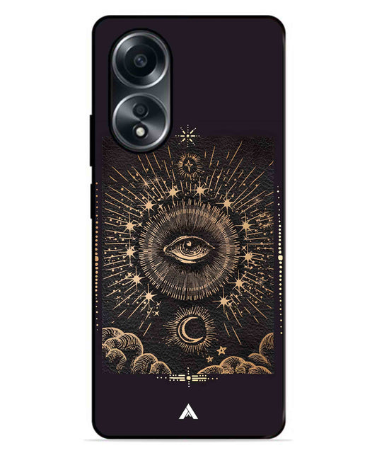 Illuminating Eye Metal Back Cover Phone Case for Oppo A78