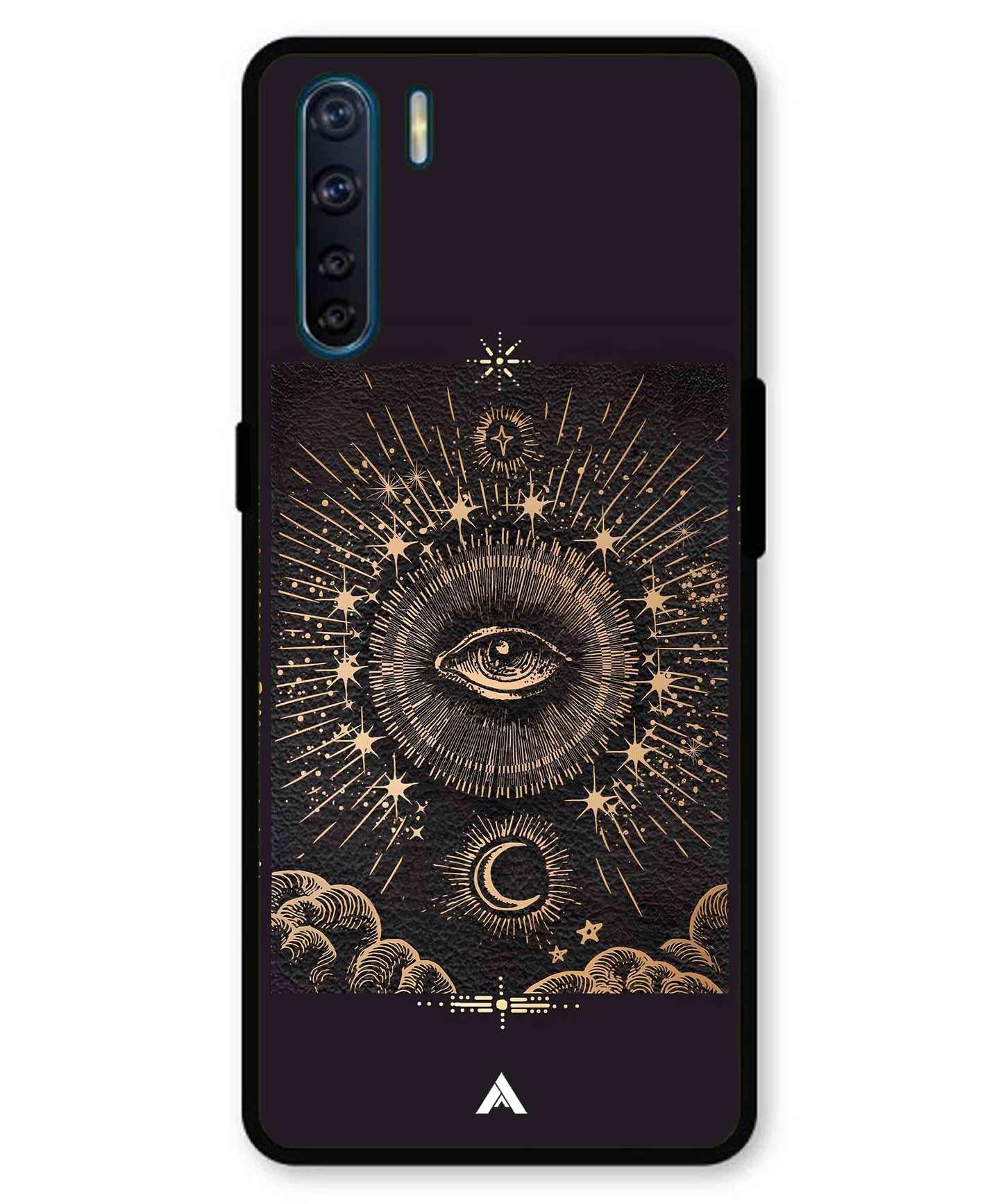 Illuminating Eye Metal Back Cover Phone Case for Oppo A91