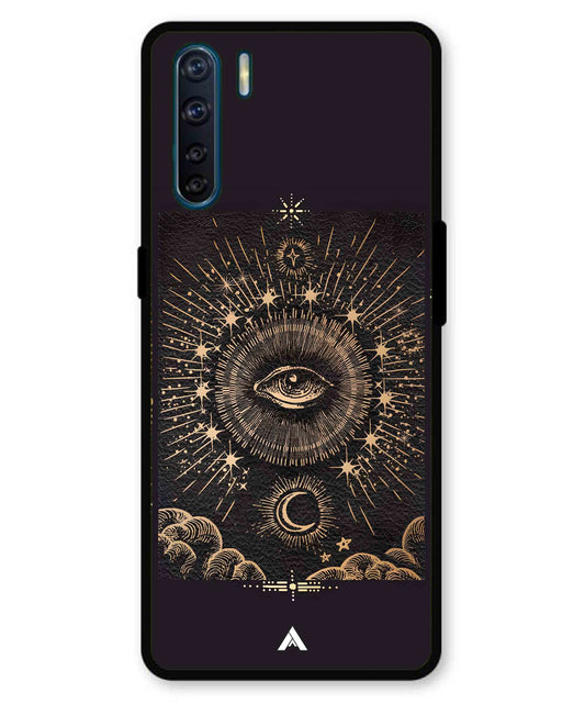 Illuminating Eye Metal Back Cover Phone Case for Oppo A91