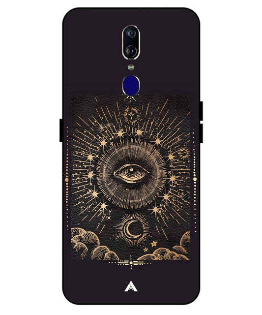 Illuminating Eye Metal Back Cover Phone Case for Oppo F11
