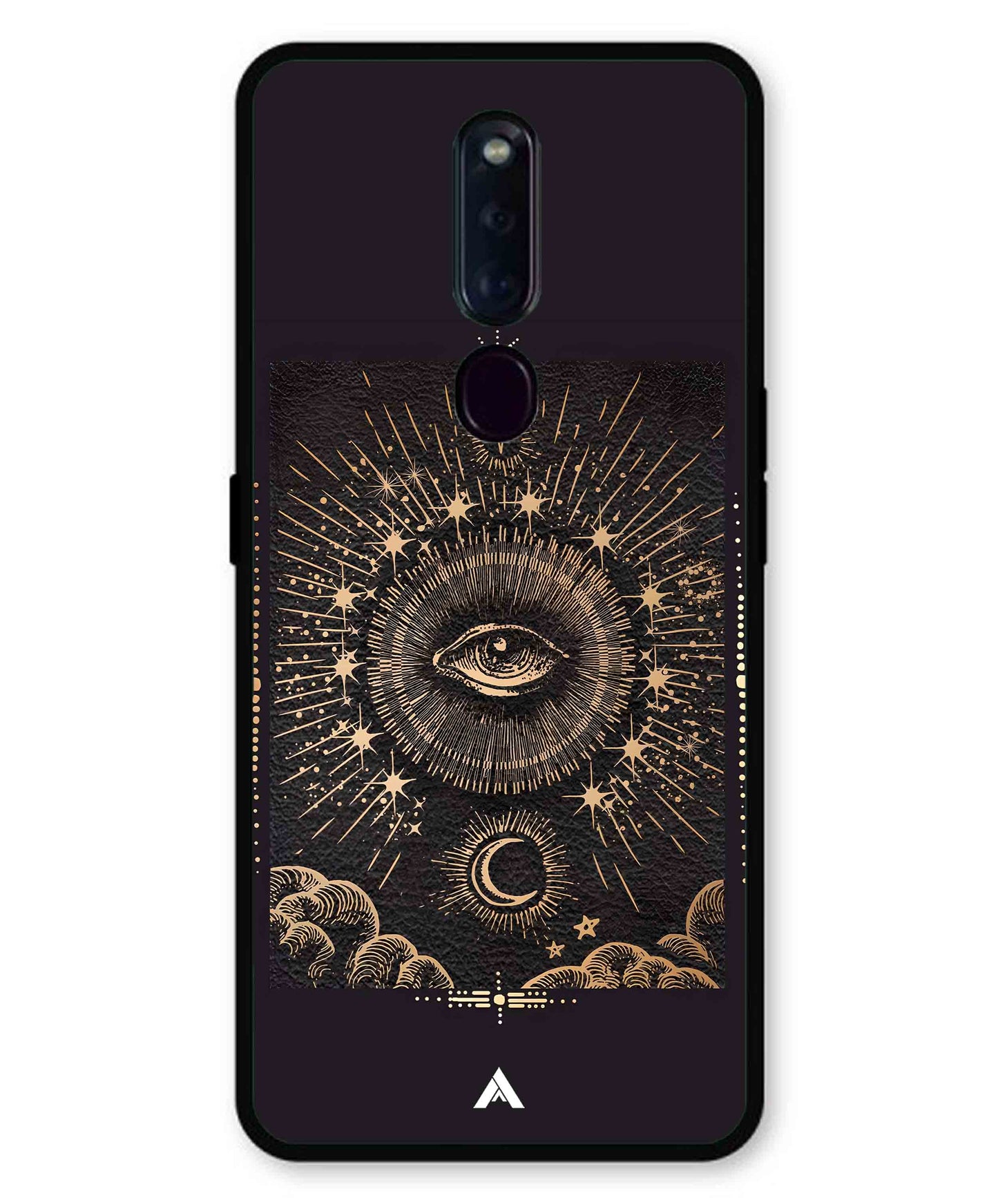 Illuminating Eye Metal Back Cover Phone Case for Oppo F11 Pro