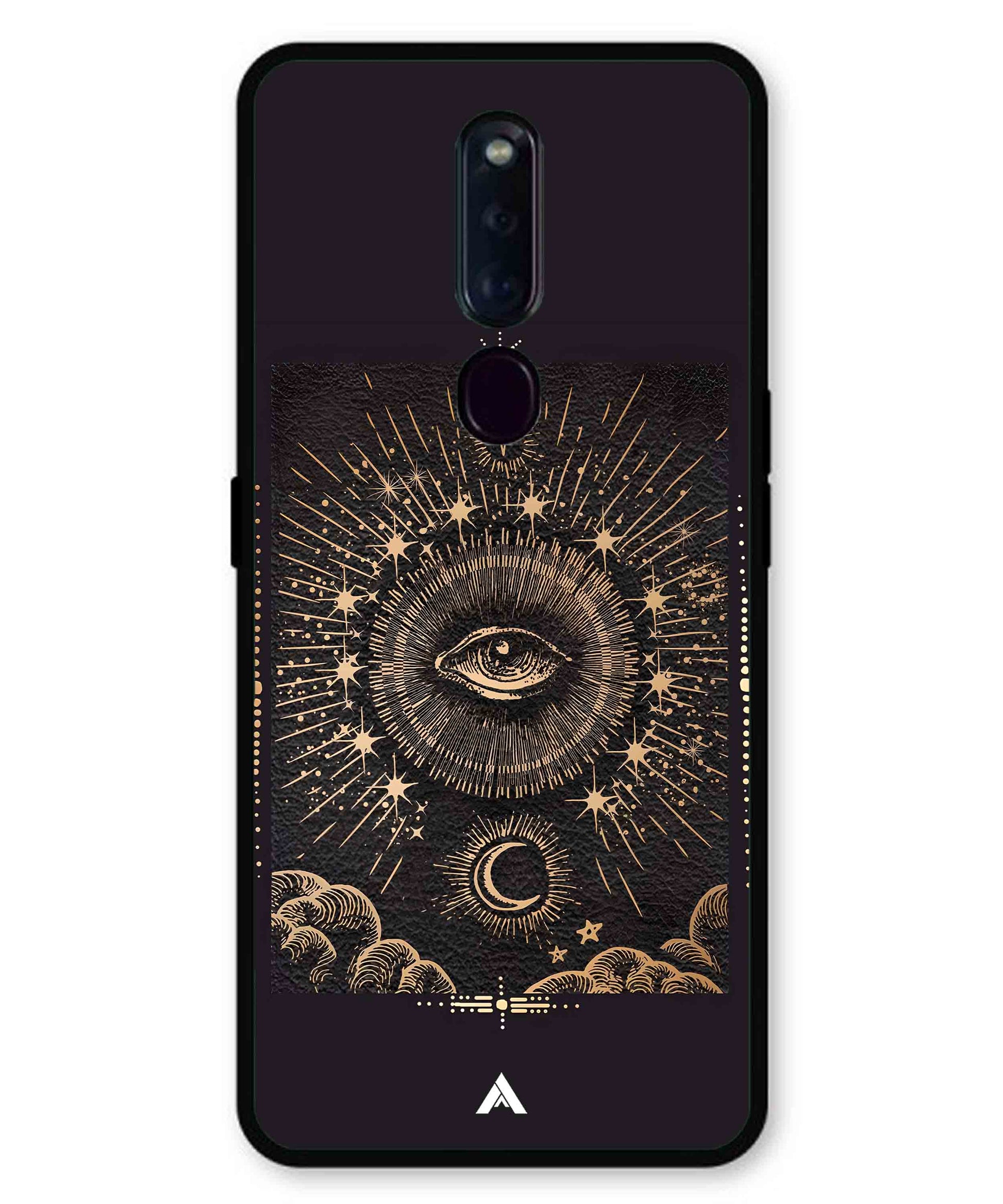 Illuminating Eye Metal Back Cover Phone Case for Oppo F11 Pro