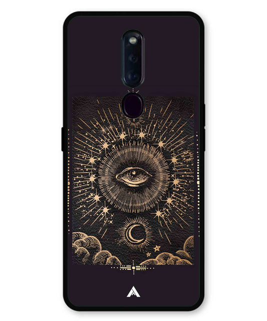 Illuminating Eye Metal Back Cover Phone Case for Oppo F11 Pro