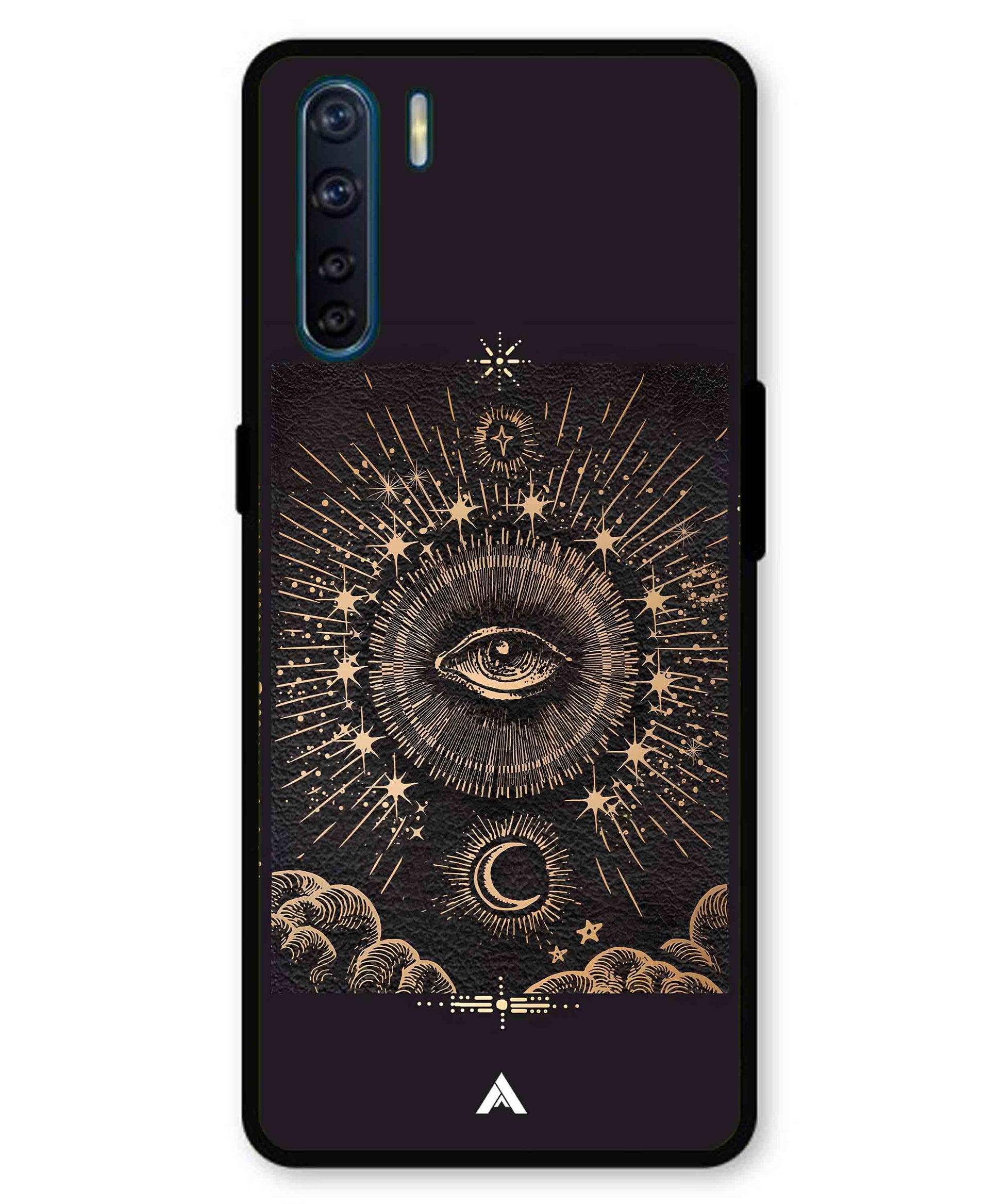 Illuminating Eye Metal Back Cover Phone Case for Oppo F15
