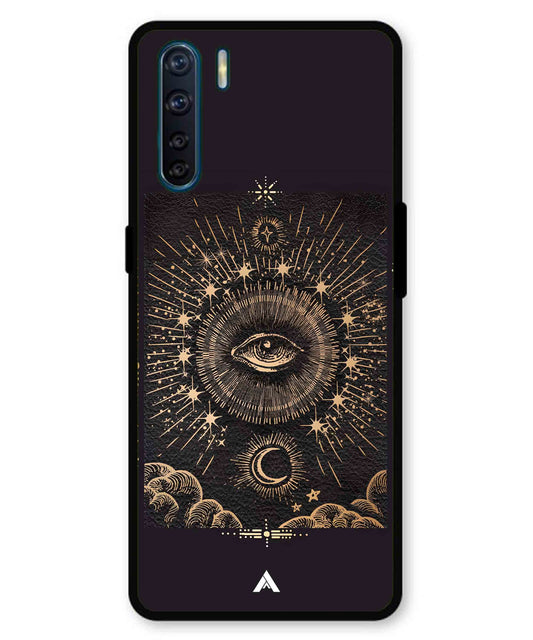 Illuminating Eye Metal Back Cover Phone Case for Oppo F15