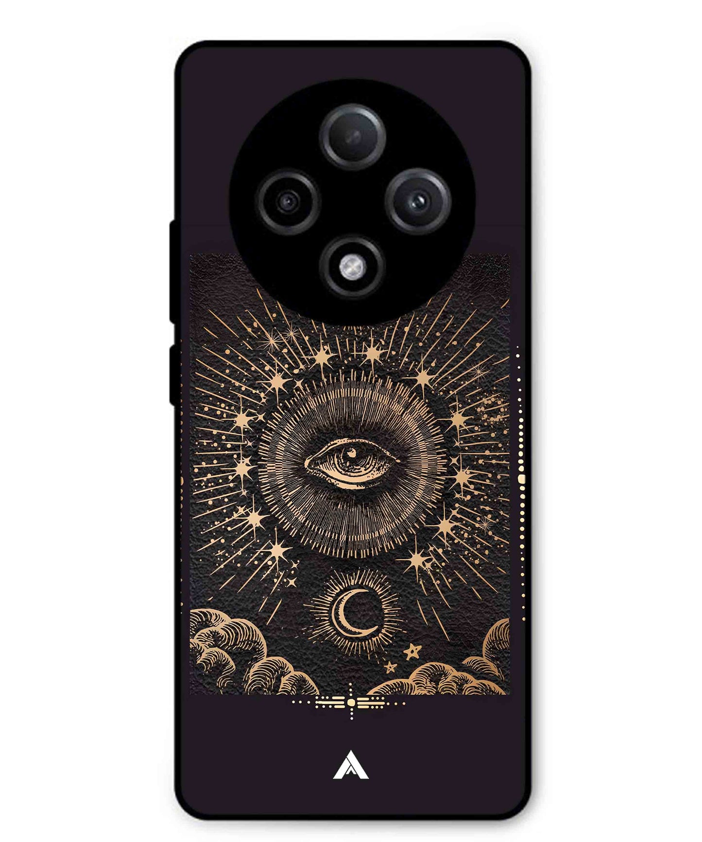 Illuminating Eye Metal Back Cover Phone Case for Oppo F27 Pro Plus