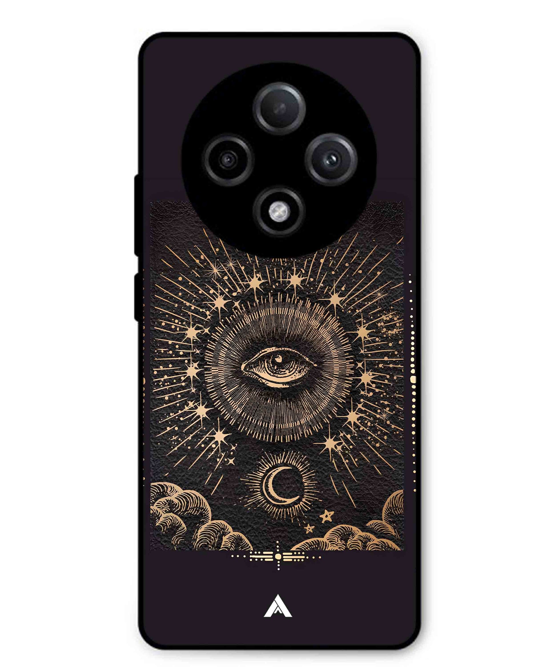 Illuminating Eye Metal Back Cover Phone Case for Oppo F27 Pro Plus