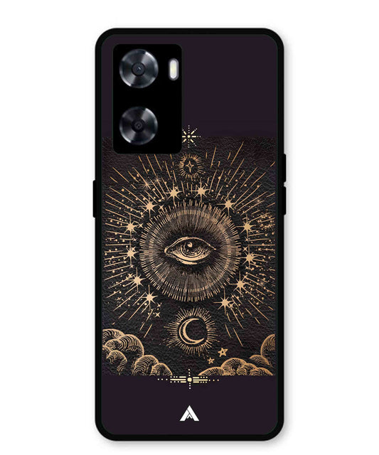 Illuminating Eye Metal Back Cover Phone Case for Oppo K10