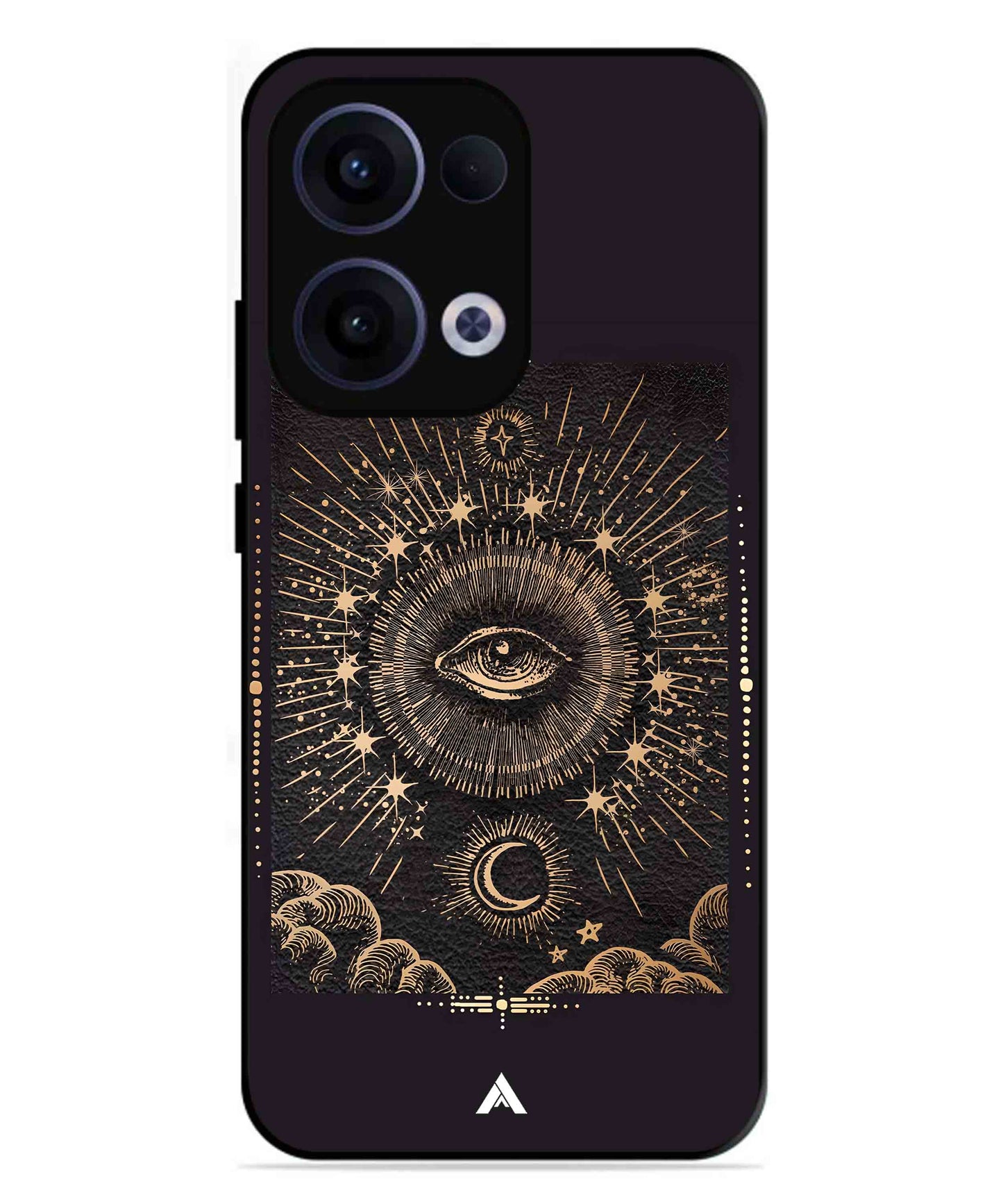 Illuminating Eye Metal Back Cover Phone Case for Oppo Reno 13
