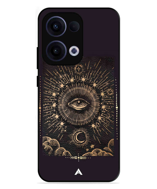Illuminating Eye Metal Back Cover Phone Case for Oppo Reno 13