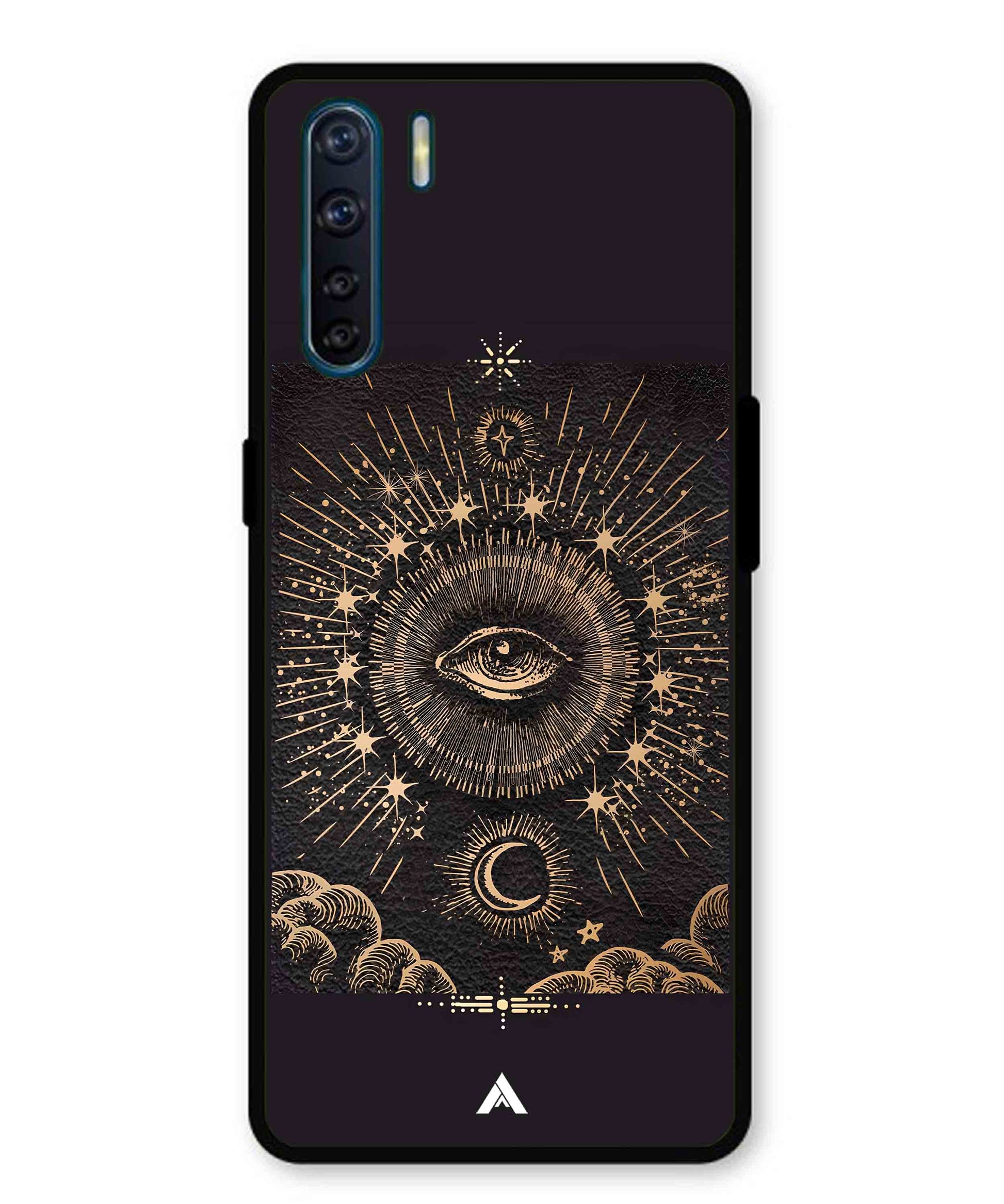 Illuminating Eye Metal Back Cover Phone Case for Oppo Reno 3