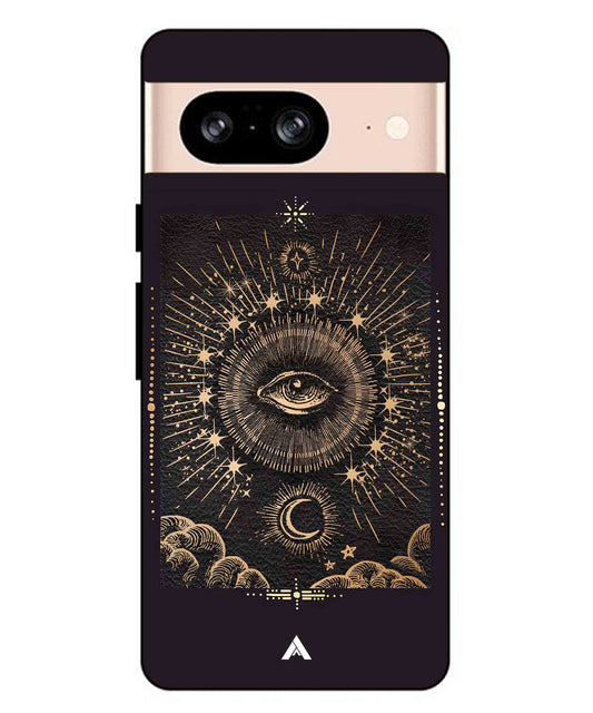 Illuminating Eye Metal Back Cover Phone Case for Pixel 8