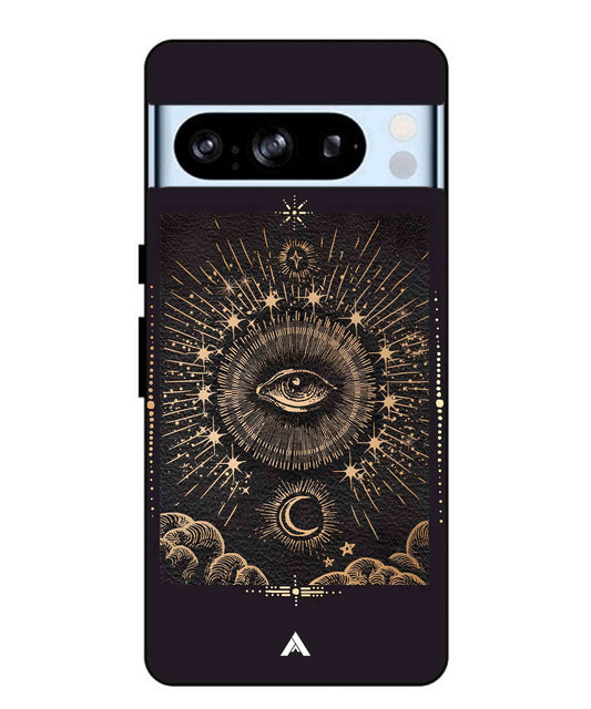 Illuminating Eye Metal Back Cover Phone Case for Pixel 8 Pro