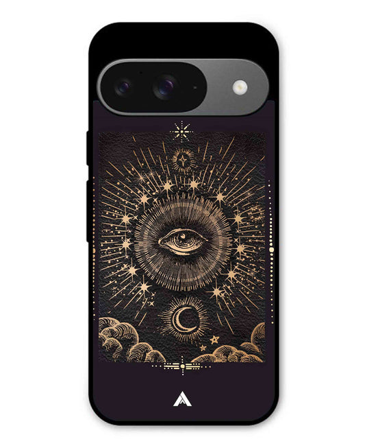 Illuminating Eye Metal Back Cover Phone Case for Pixel 9