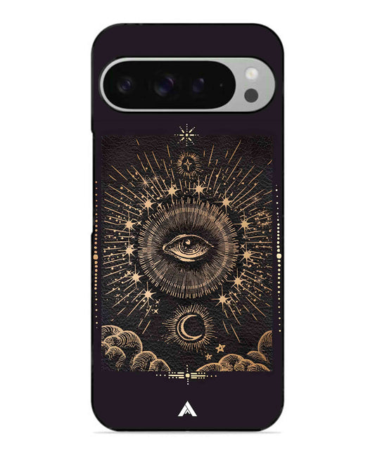 Illuminating Eye Metal Back Cover Phone Case for Pixel 9 Pro XL