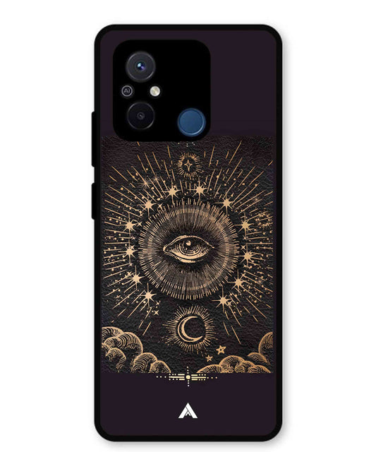 Illuminating Eye Metal Back Cover Phone Case for Poco C55