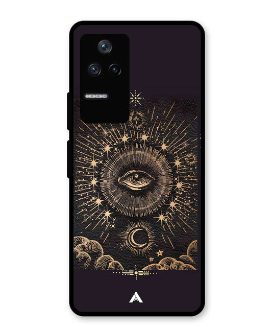 Illuminating Eye Metal Back Cover Phone Case for Poco F4
