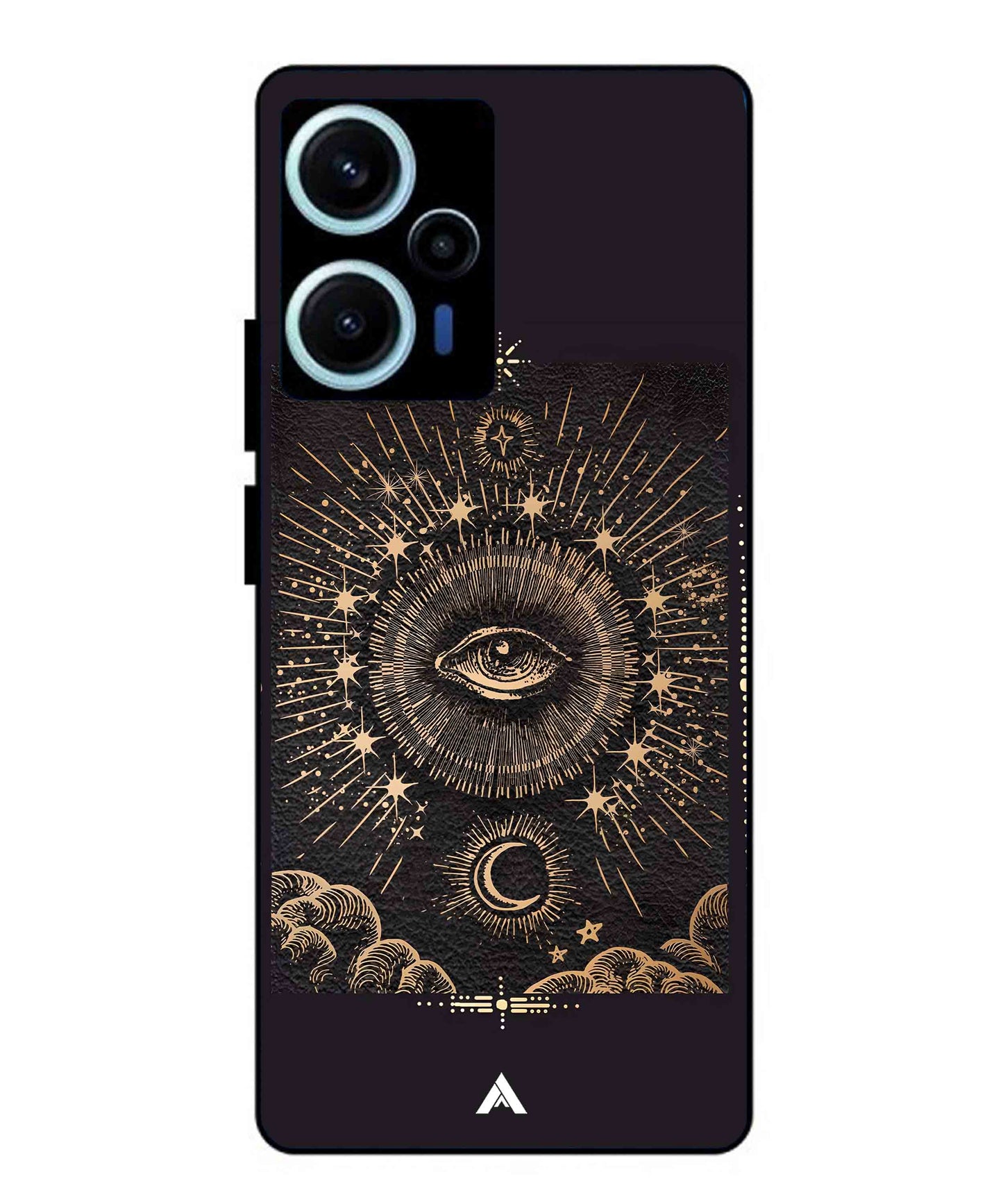 Illuminating Eye Metal Back Cover Phone Case for Poco F5