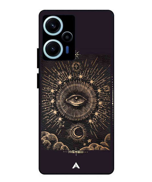 Illuminating Eye Metal Back Cover Phone Case for Poco F5