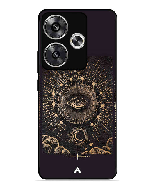 Illuminating Eye Metal Back Cover Phone Case for Poco F6
