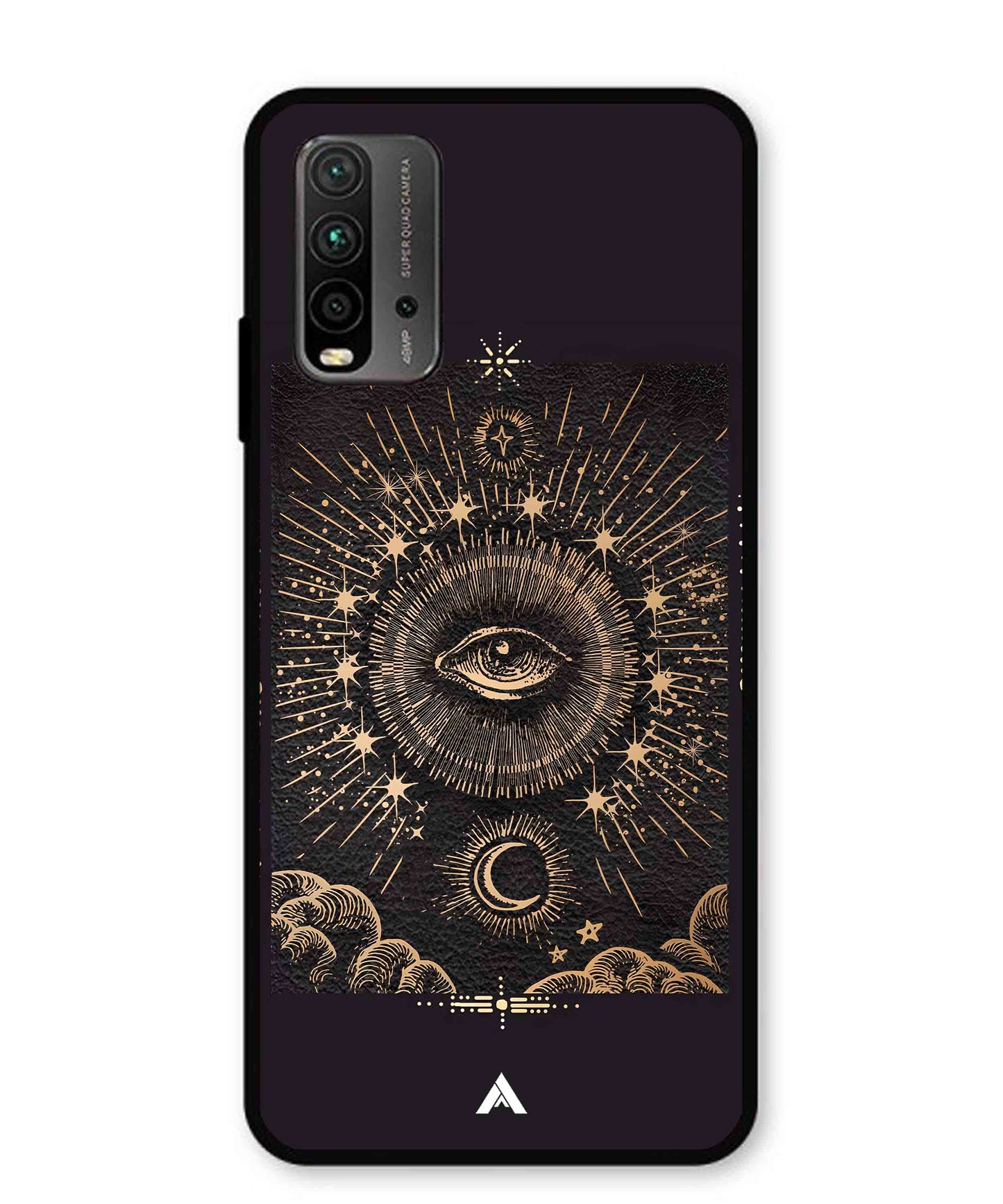 Illuminating Eye Metal Back Cover Phone Case for Poco M3