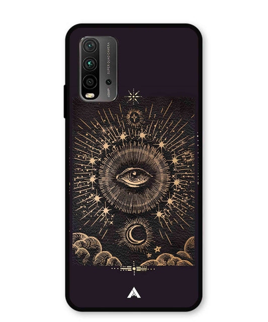 Illuminating Eye Metal Back Cover Phone Case for Poco M3