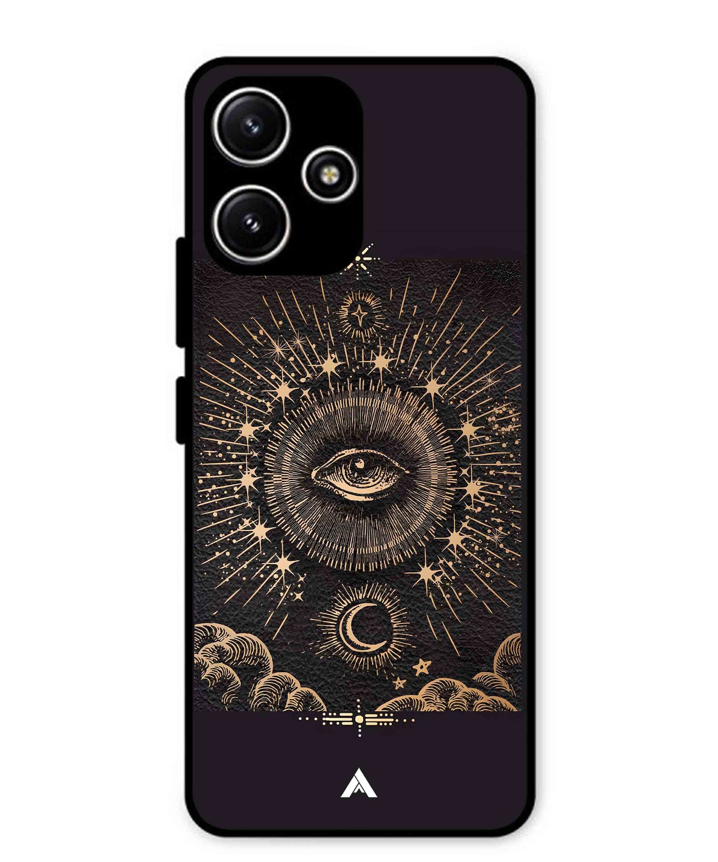 Illuminating Eye Metal Back Cover Phone Case for Poco M6 Pro