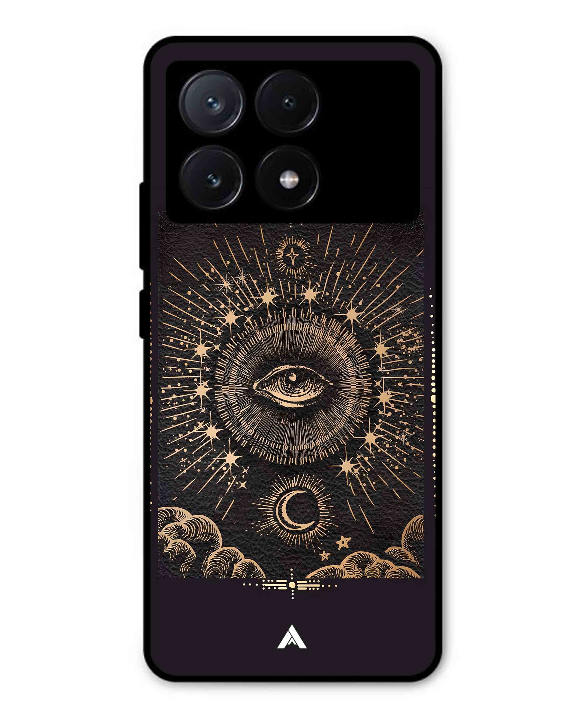 Illuminating Eye Metal Back Cover Phone Case for Poco X6 Pro