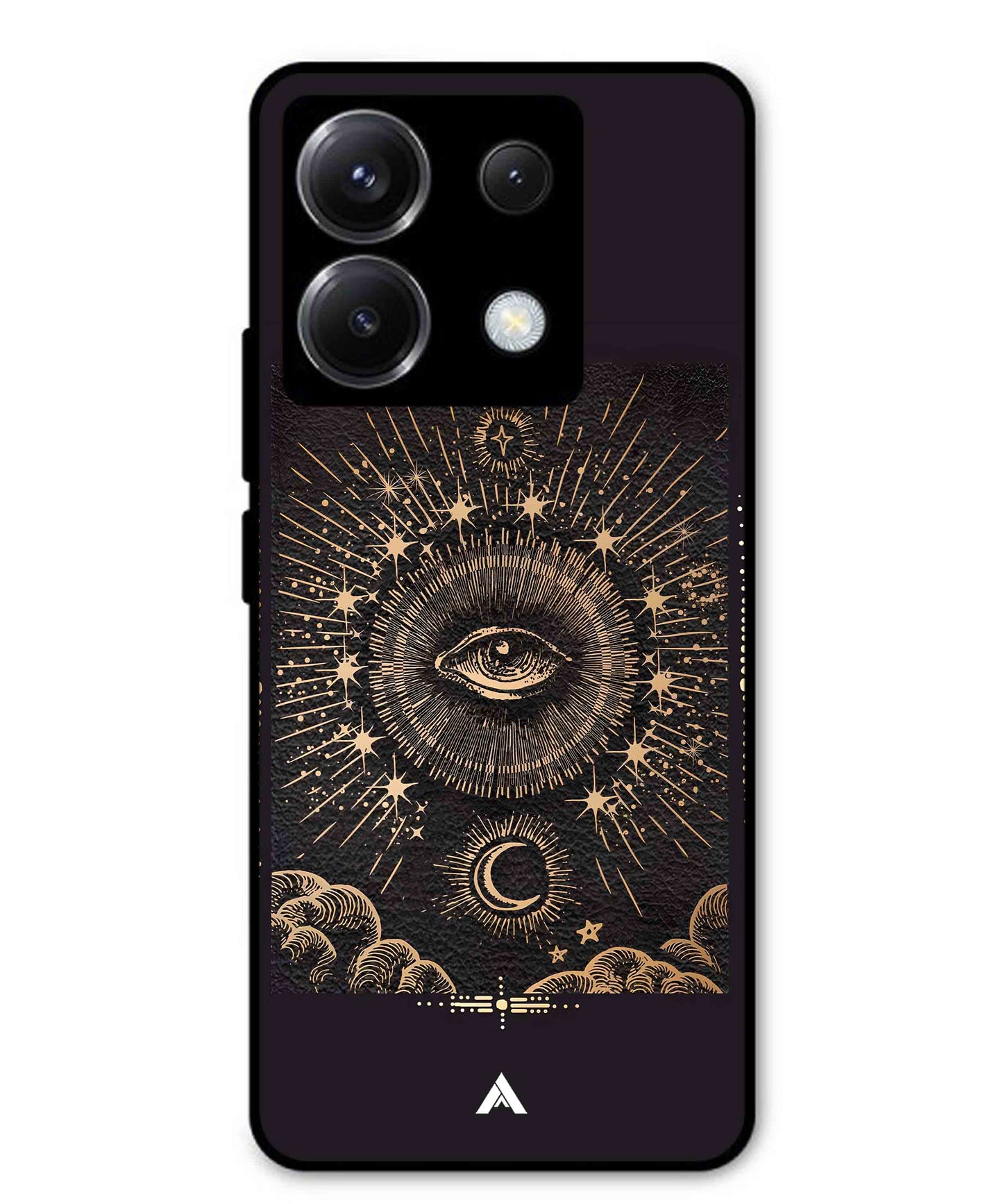 Illuminating Eye Metal Back Cover Phone Case for Poco X6