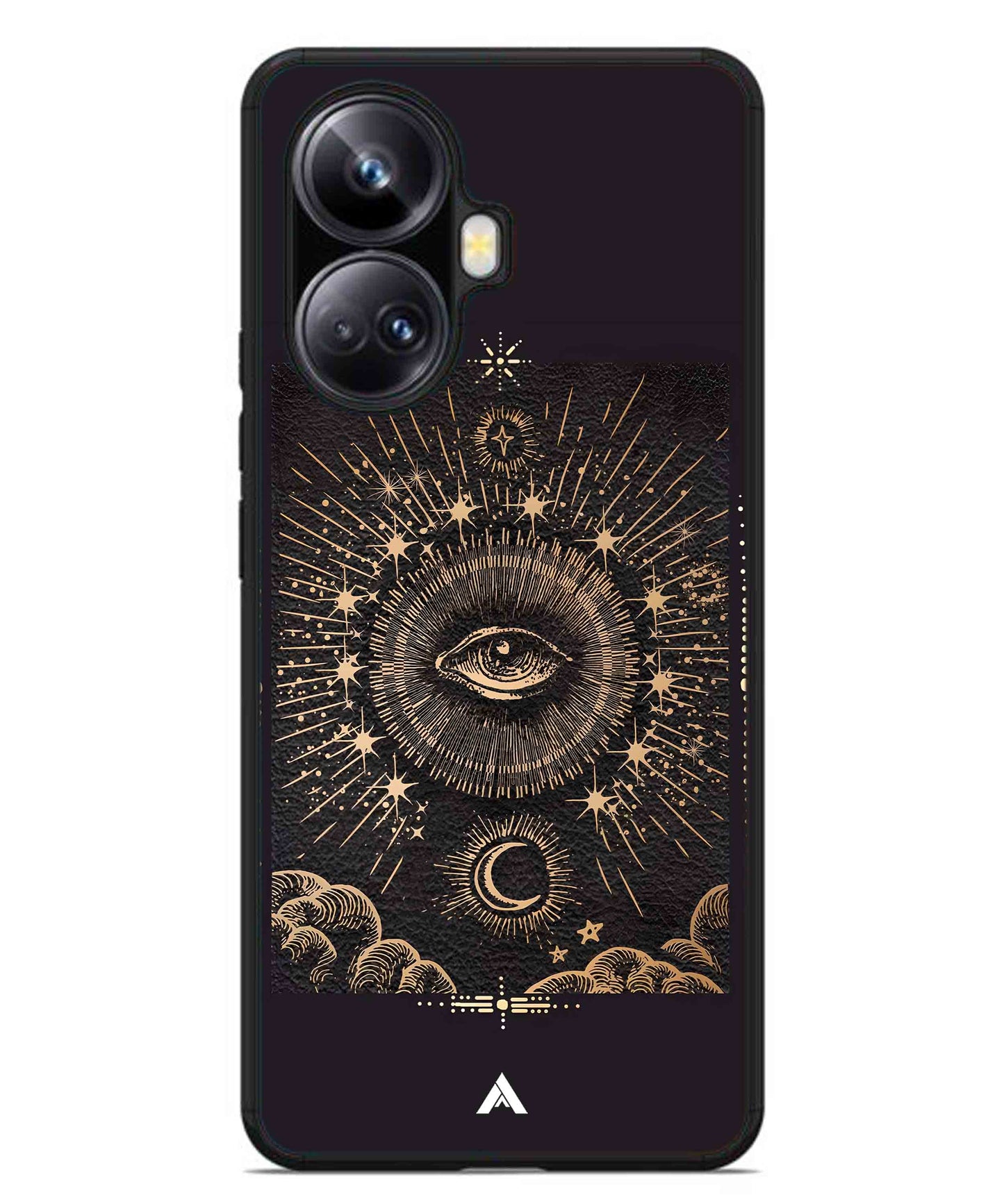 Illuminating Eye Metal Back Cover Phone Case for Realme 10 Pro Plus