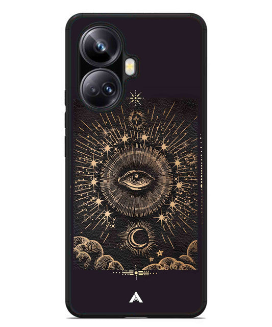 Illuminating Eye Metal Back Cover Phone Case for Realme 10 Pro Plus