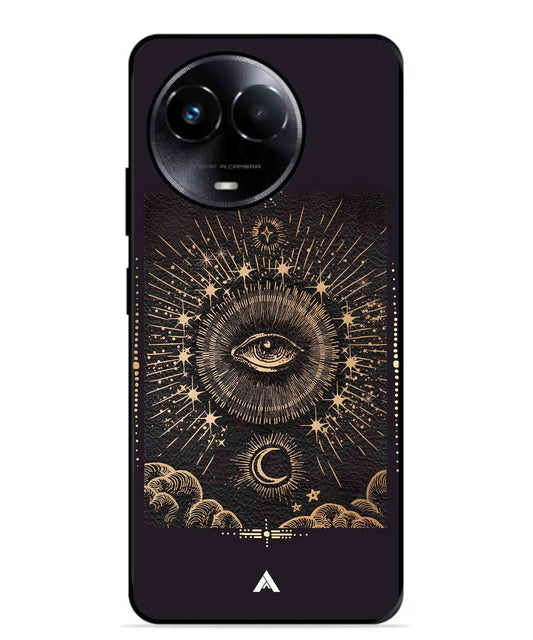 Illuminating Eye Metal Back Cover Phone Case for Realme 11 5G