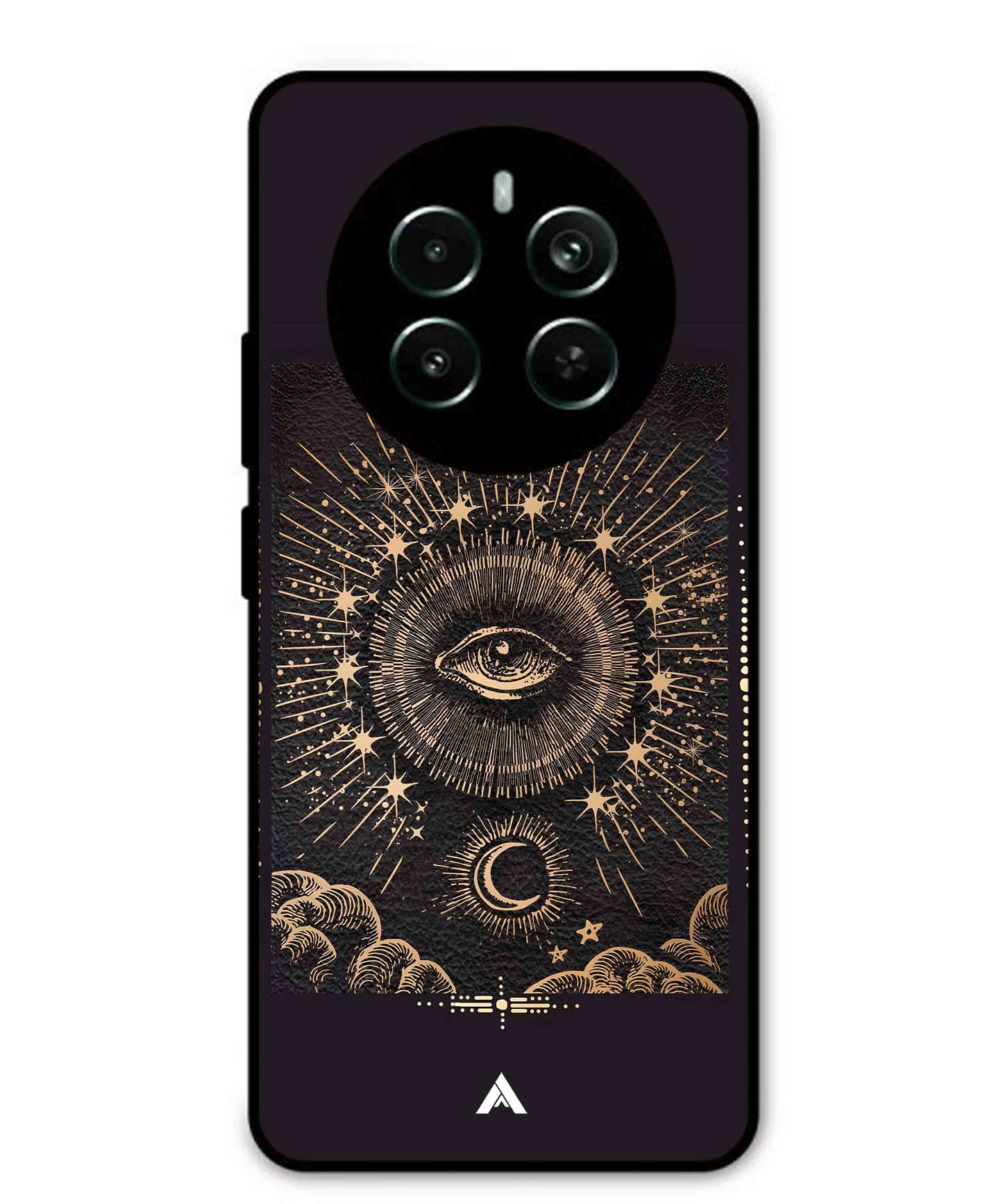 Illuminating Eye Metal Back Cover Phone Case for Realme 12 Plus