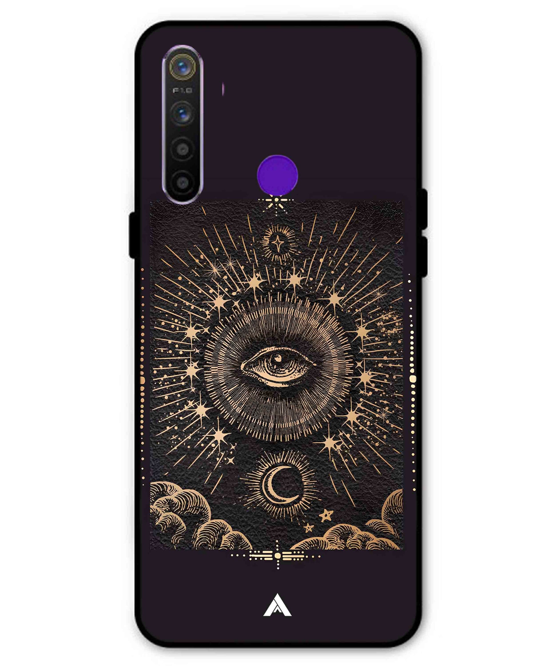 Illuminating Eye Metal Back Cover Phone Case for Realme 5s