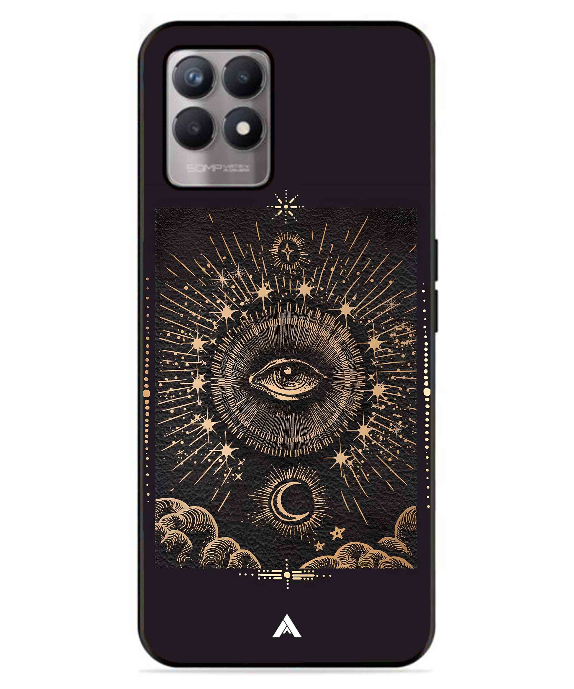 Illuminating Eye Metal Back Cover Phone Case for Realme 8 Pro