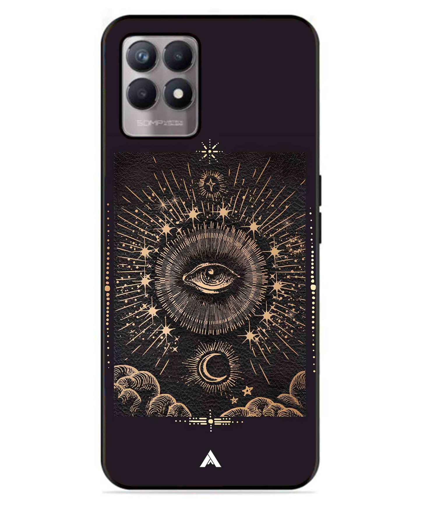 Illuminating Eye Metal Back Cover Phone Case for Realme 8i