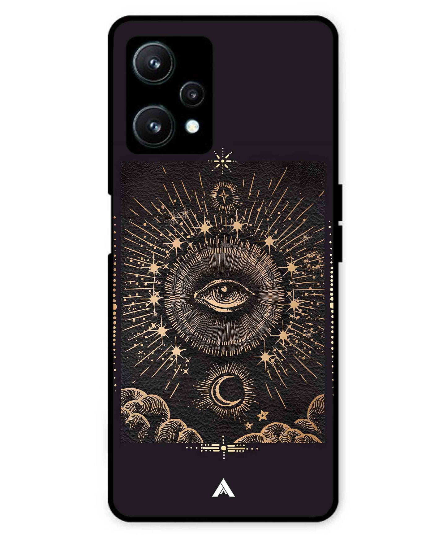 Illuminating Eye Metal Back Cover Phone Case for Realme 9 SE