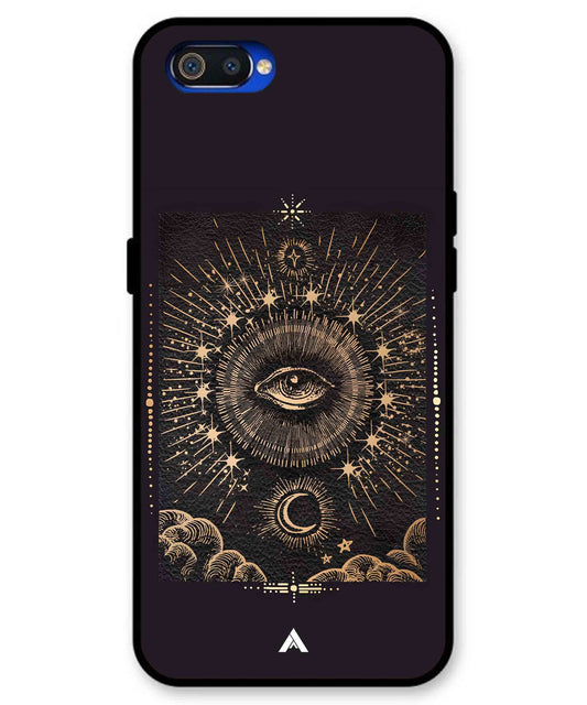 Illuminating Eye Metal Back Cover Phone Case for Realme C2