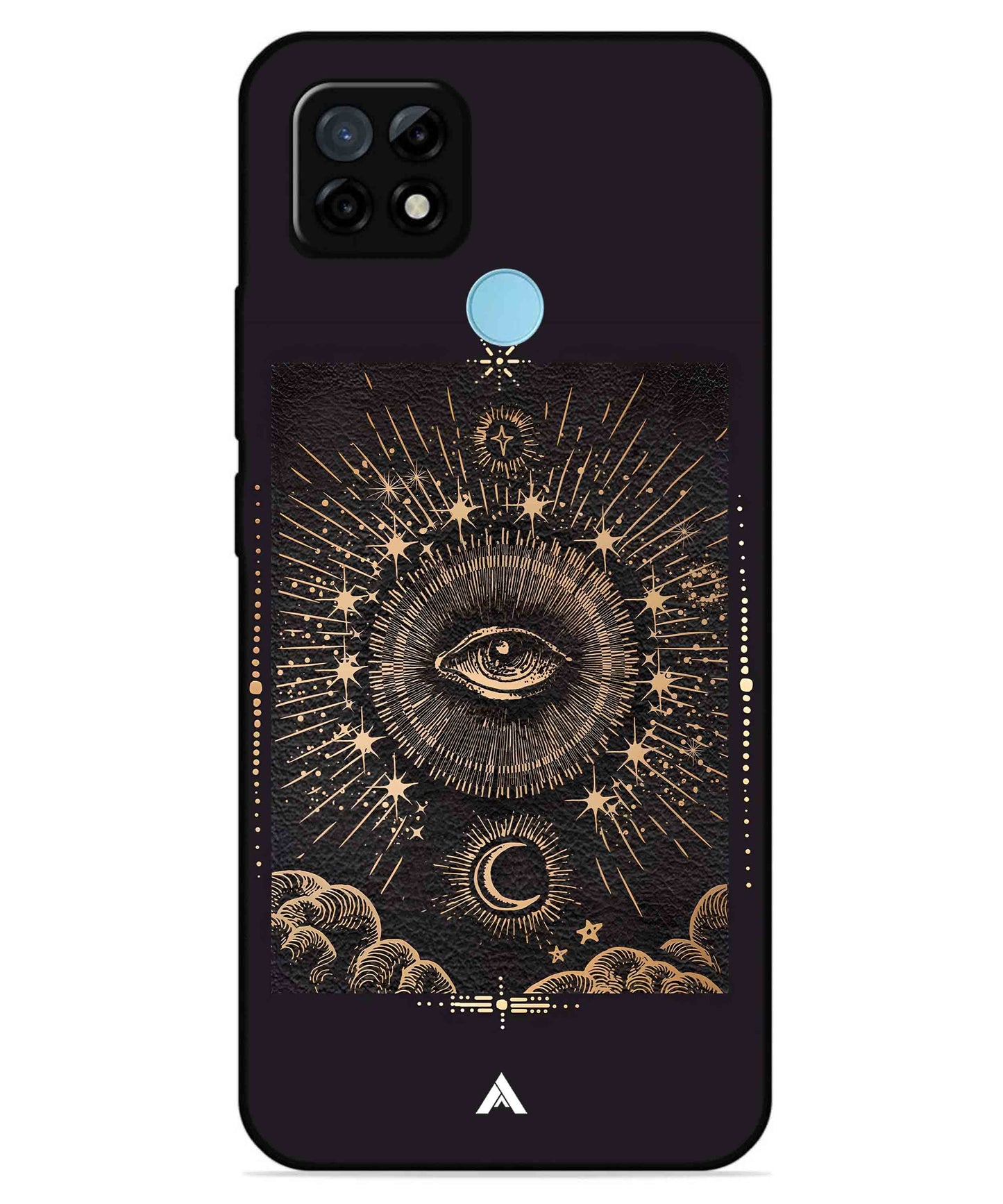 Illuminating Eye Metal Back Cover Phone Case for Realme C21
