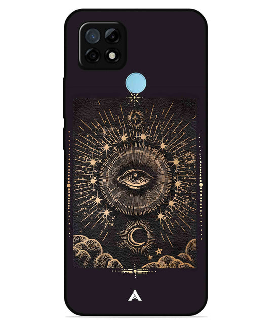 Illuminating Eye Metal Back Cover Phone Case for Realme C21Y