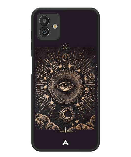 Illuminating Eye Metal Back Cover Phone Case for Samsugn Galaxy M13 5G